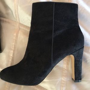 White House Black Market—Black Embroidered Booties